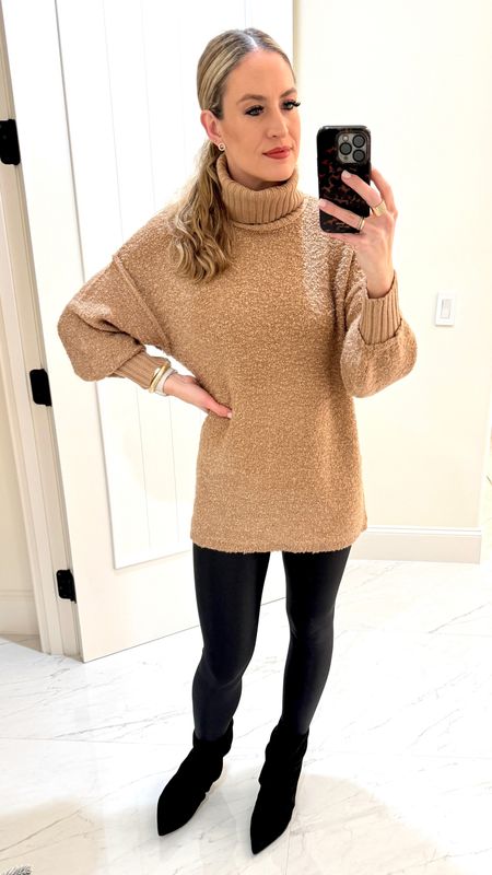A cozy turtleneck with leggings is an essential winter outfit. It can transition from fall through spring in most climates. It’s also an easy work outfit  

This one is soft and comfortable and thin enough to not overheat but can be layered. 

#everypiecefits

Winter outfit
Fall outfit
Spring outfit
Tunic and leggings
Cozy outfit 
Leggings
Faux leather leggings



#LTKover40 #LTKworkwear #LTKSeasonal