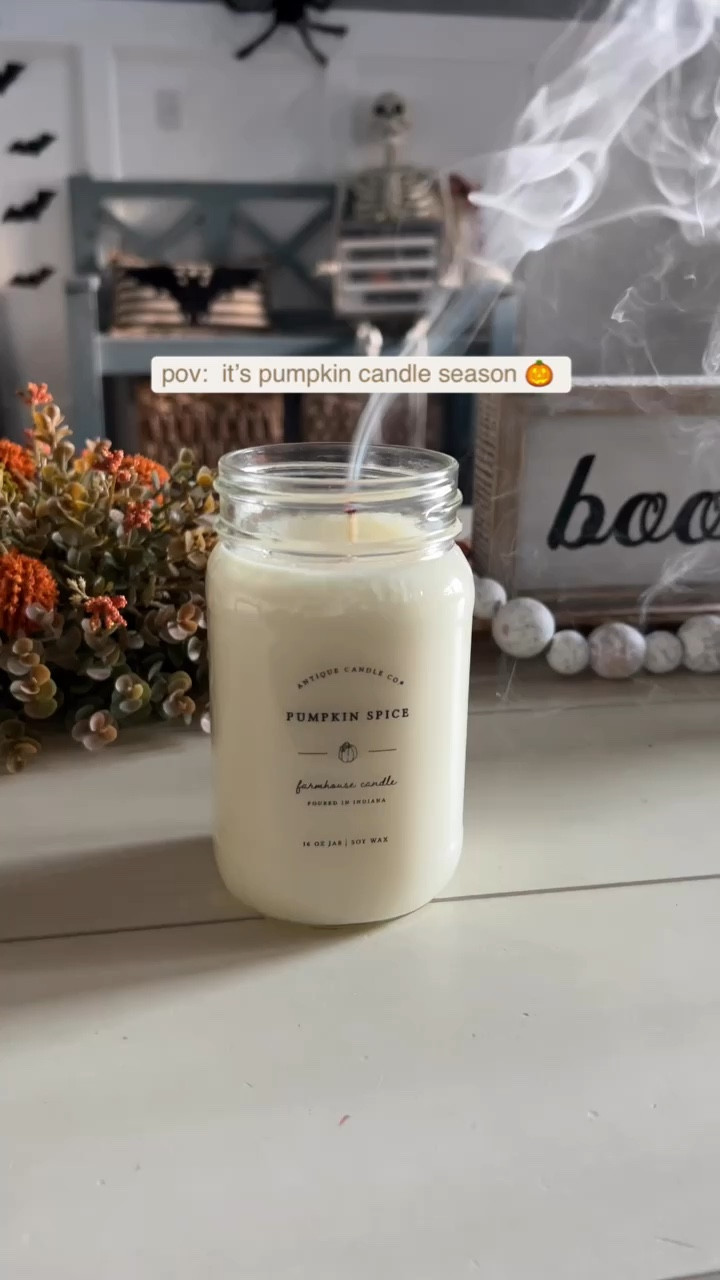 

The star of the show… my @antiquecandleco_ pumpkin bread candle! 🙌🏻 it’s my all time favorite candle. My code will save you 20% off site wide! MARISSAMACE20

Pumpkin candles, Fall mantle, halloween mantle, halloween vibes, fall, fall aesthetic, halloween aesthetic #halloween #fallaesthetic #halloweeniscoming #halloweenaesthetic #autumn #halfwaytohalloween #fallmantle #autumn #harvest #falloween #octobermood #halloweendecor #autumnaesthetic #autumndecor #pumpkincandle 

#LTKHome #LTKFindsUnder50 #LTKVideo