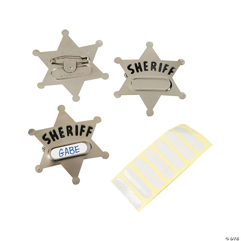 Sheriff Badges- 12 Pc. | Oriental Trading Company