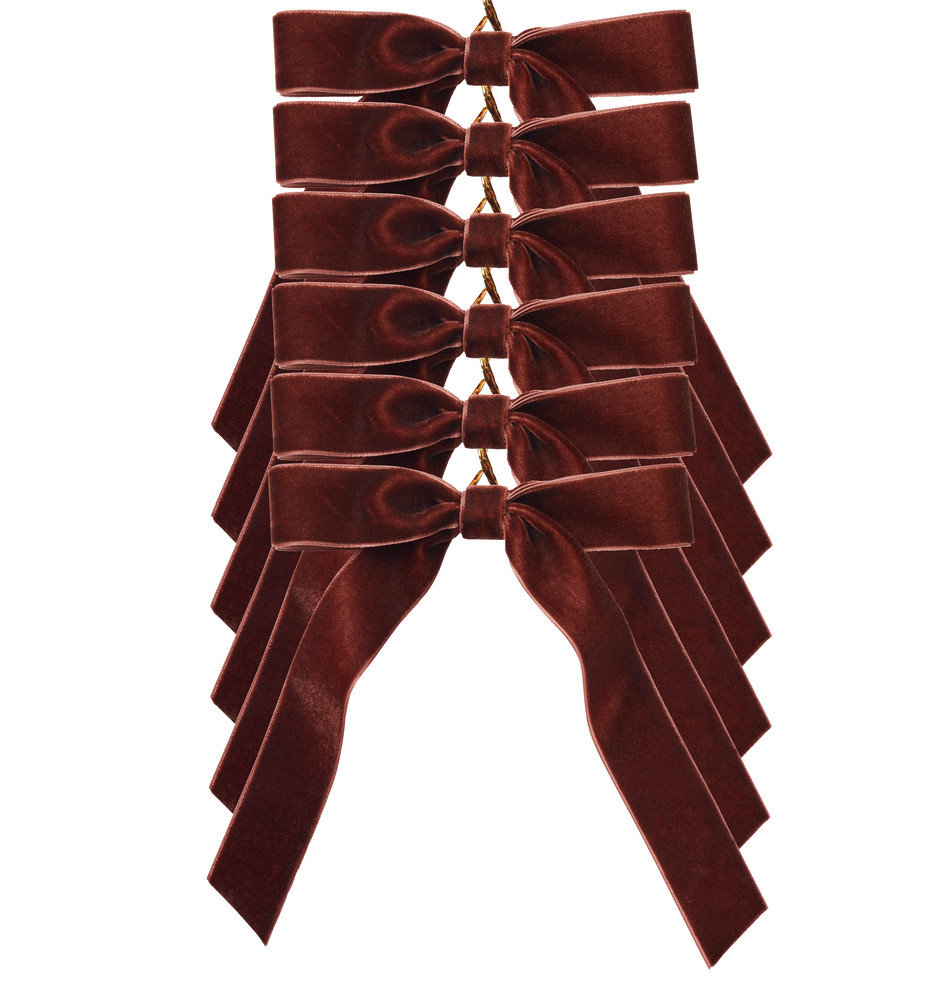 CANVAS Countryside Collection Christmas Decoration Ribbons, Dark Brown, 5-in, 6-pk | Canadian Tire