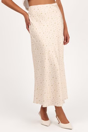 Mei Satin Midi Skirt - Tiny Blooms | Petal & Pup (US)