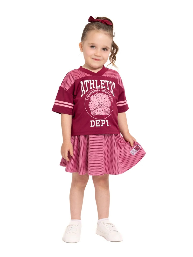 Strawberry Shortcake Toddler Girls Short Sleeve Graphic Jersey and Skirt Set, 2 Piece, Sizes 12M-... | Walmart (US)