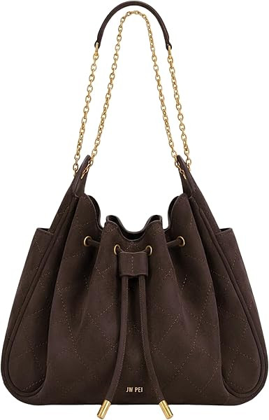 JW PEI Women's Rowan Ruched Drawstring Chain Bucket Bag | Amazon (US)