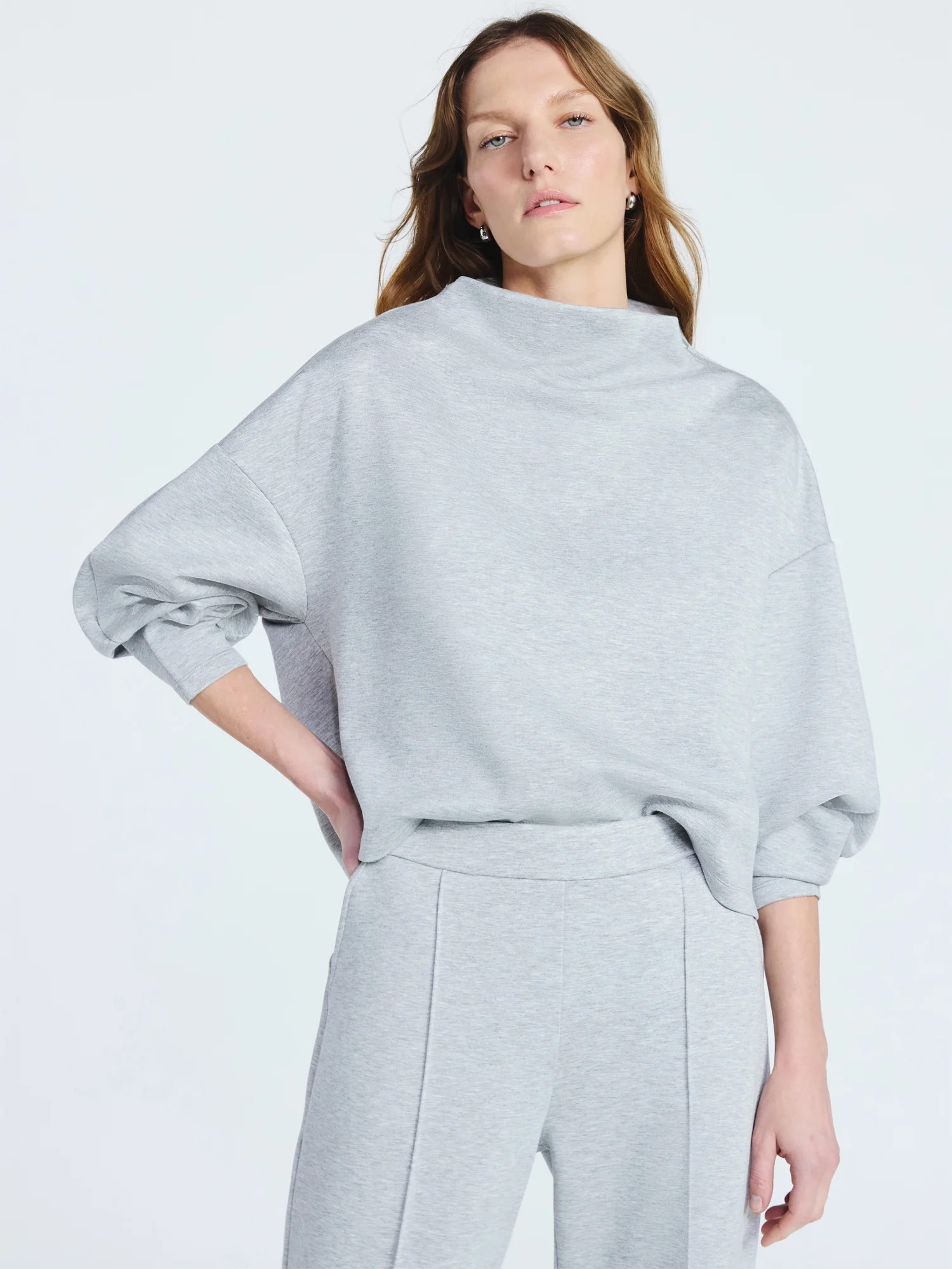 Scoop Women's New Scubaknit Zip Neck Top, Sizes XS-XXL | Walmart (US)