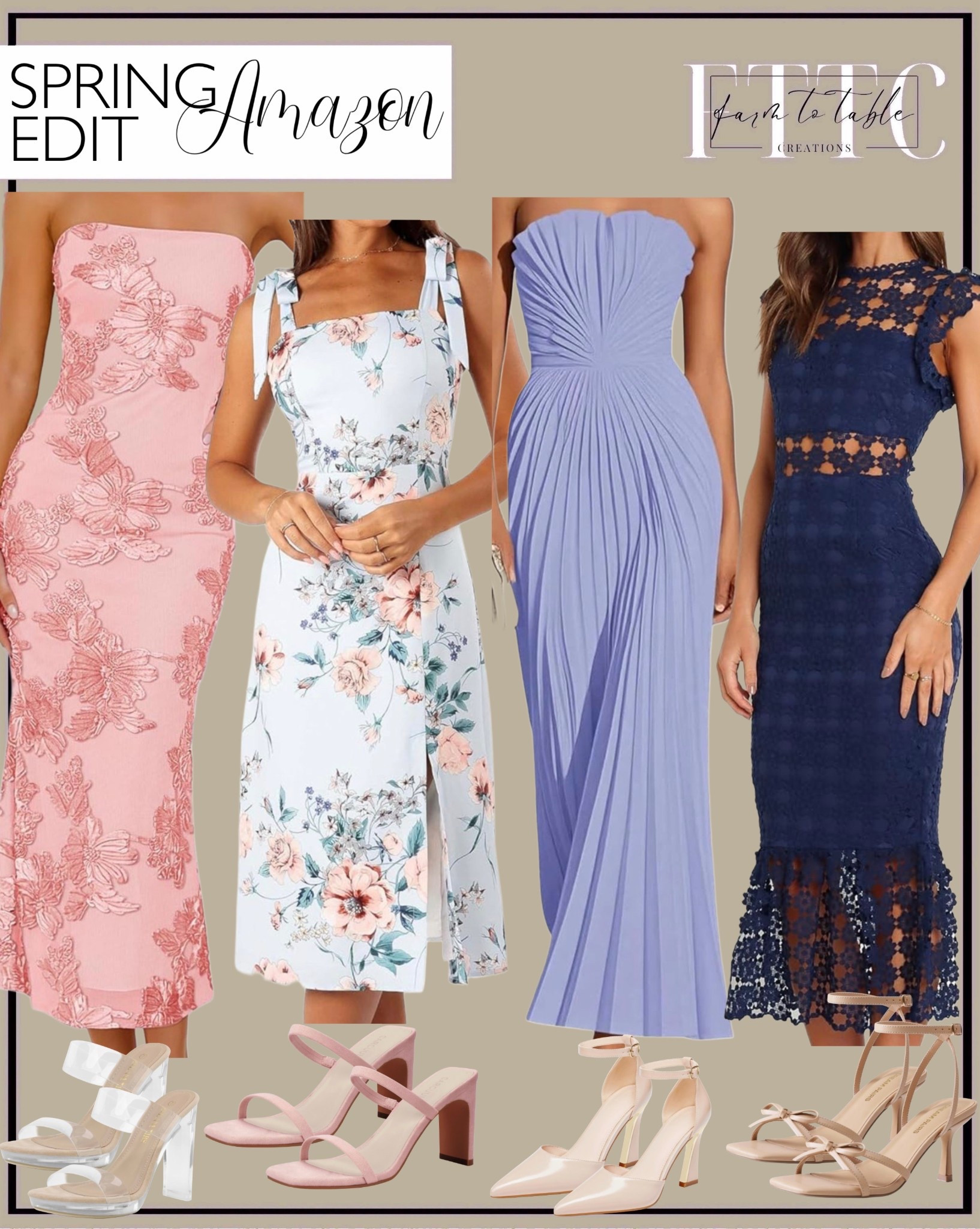 Spring Dress Finds for Every Occasion

Follow @farmtotablecreations on Instagram for more elevated everyday style 🤍

These are the kind of dresses that make getting ready so easy this season. From soft florals to classic lace and pretty pleats, each one feels feminine and polished without being overdone. Paired with simple heels, these looks work for everything from brunch to weddings and all the events in between.

#springdresses | #weddingguestdress | #heels | #dressstyle | #occasionwear | #outfitideas | #ootd | #ootn

#LTKWedding #LTKootd #LTKOver40