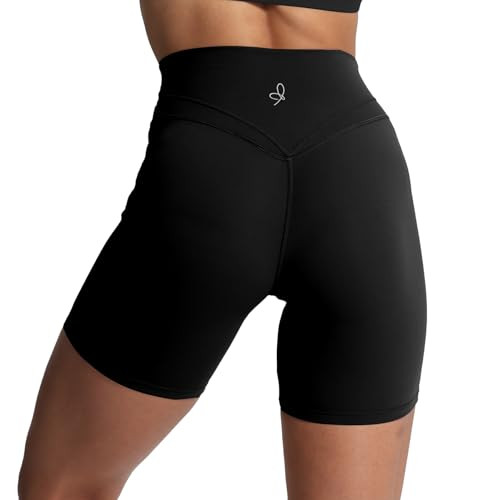 Flourish Blossom Women’s High Waisted Double Banded Tummy Control Gym Yoga Workout Shorts | Amazon (US)