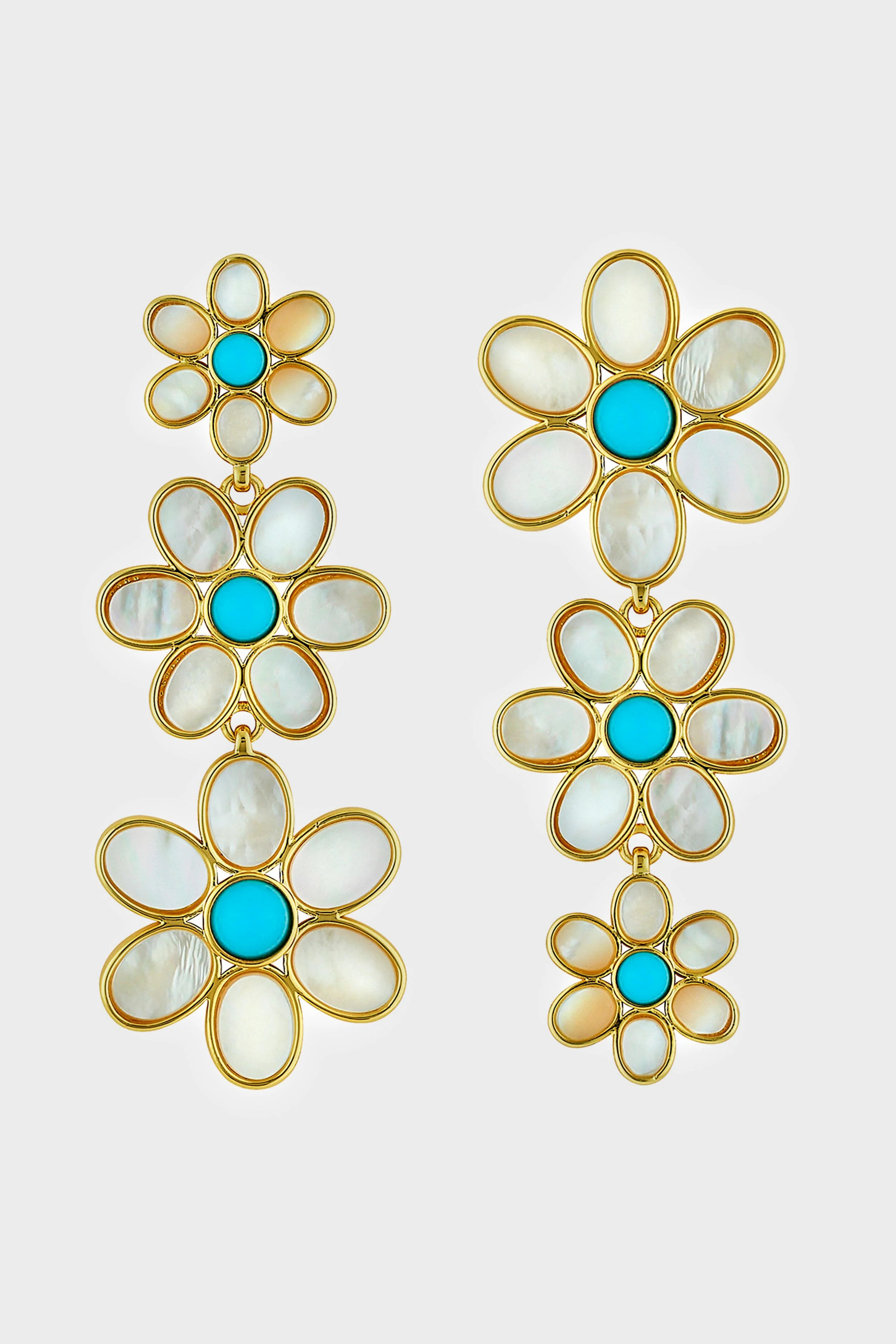 Turquoise Daisy Triple Earrings | Tuckernuck (US)
