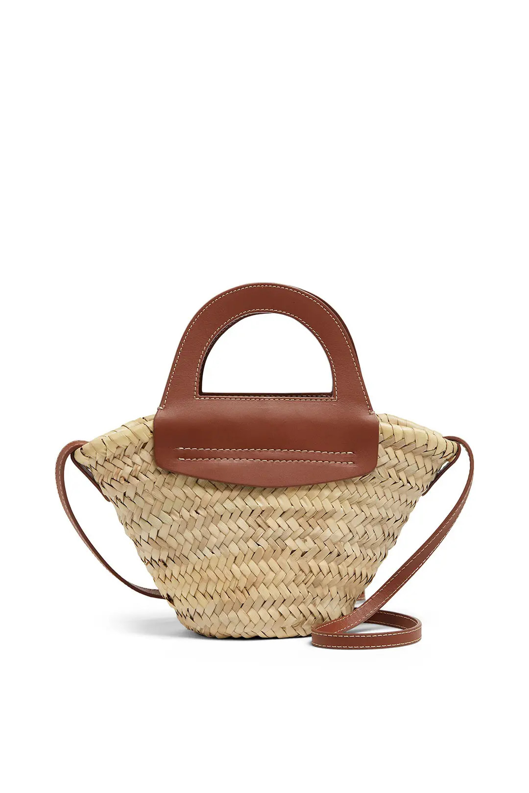 Hereu Chestnut Cabas Mini Straw Tote | Rent The Runway