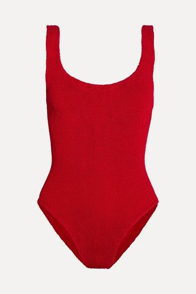 Hunza G - Seersucker Swimsuit - Red | NET-A-PORTER (US)