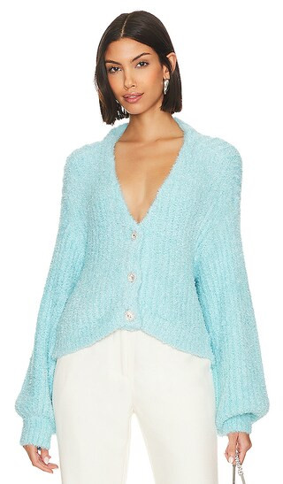 Clemmie Cardi in Highlighter Blue Knit | Revolve Clothing (Global)