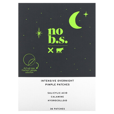 No BS Skincare, Intensive Overnight Pimple Patches , 36 Patches | iHerb