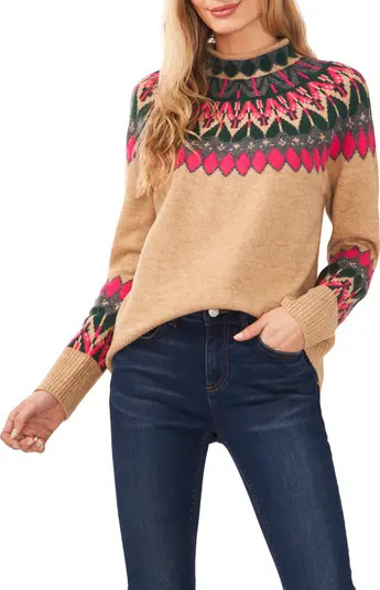 Fair Isle Funnel Neck Sweater | Nordstrom