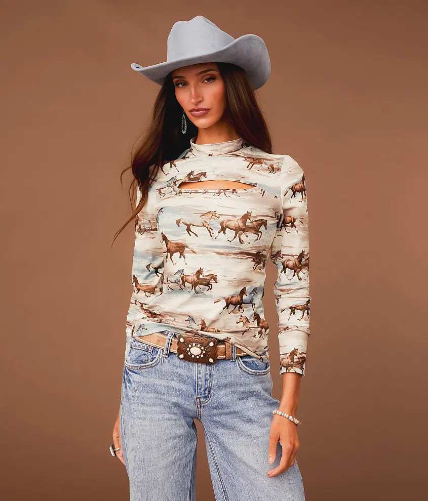 Horse Print Top | Buckle