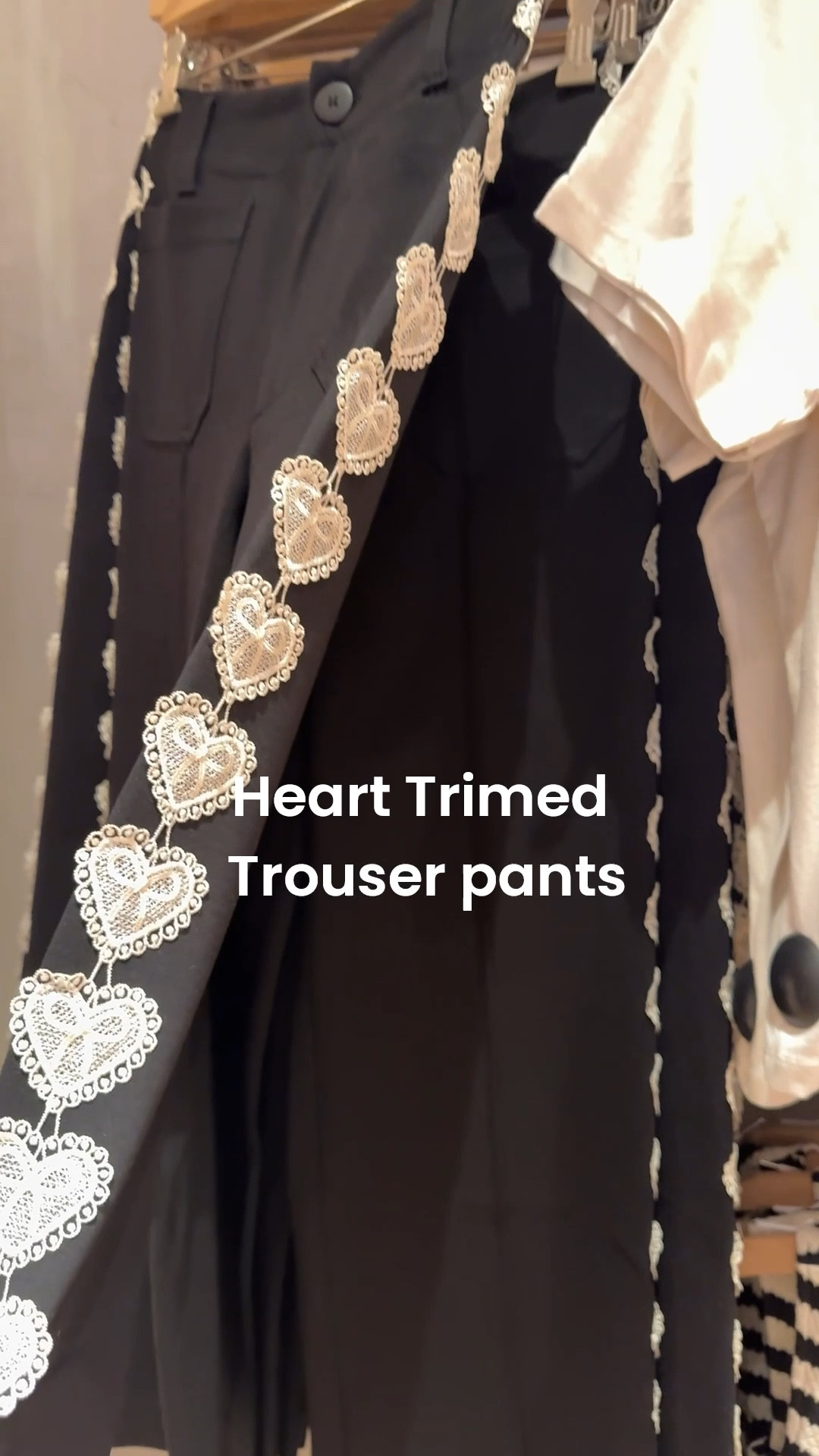 Heart Trimmed trouser pants🖤

These are so cute and even cuter on🖤🖤🖤 fit tts 

Front pocket details&  lace heart detail sides 
By Mauve 



#LTKSaleAlert #LTKFindsUnder100