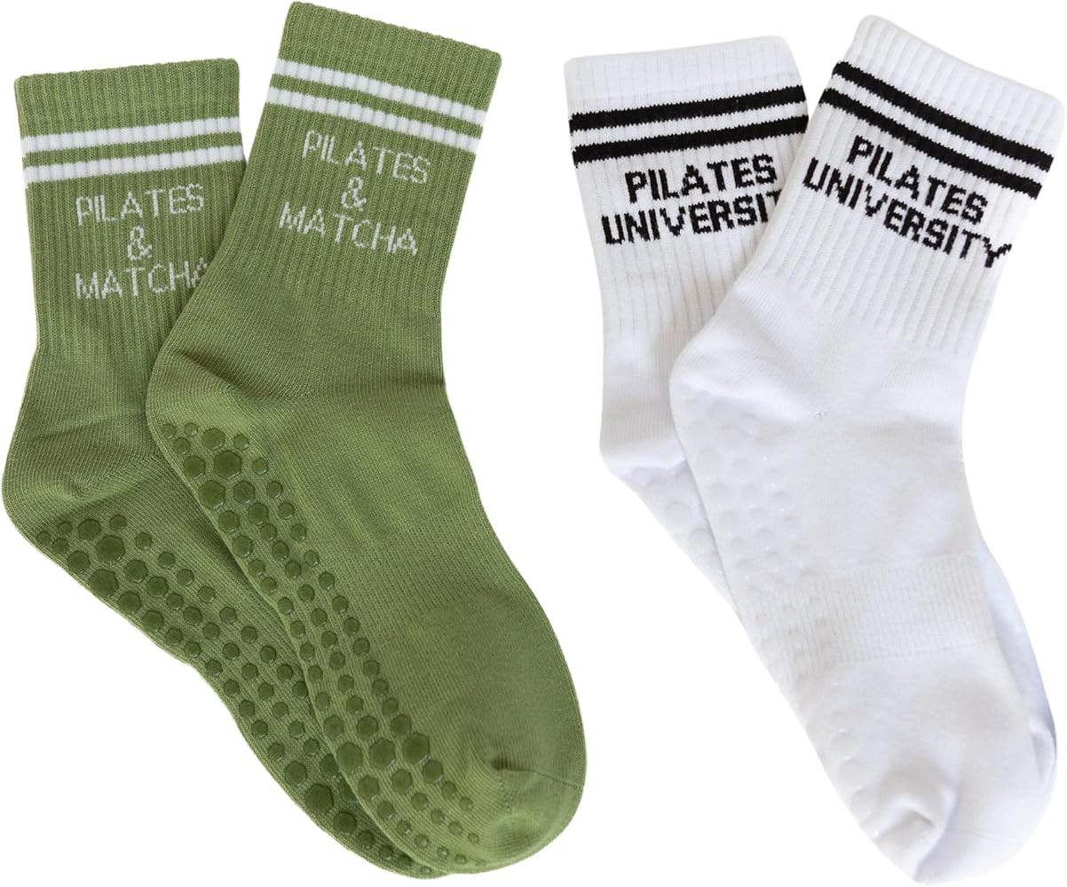 PILATES UNIVERSITY Pilates & Matcha, Pilates University Bundle Socks | Amazon (US)