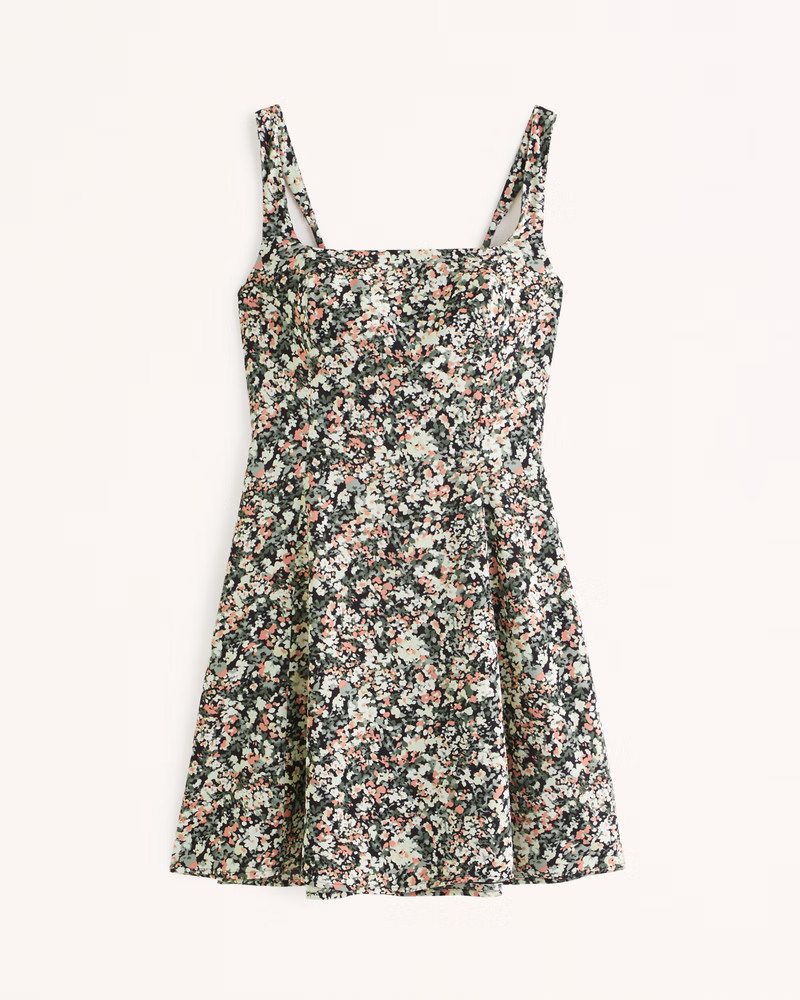 Squareneck Mini Dress | Abercrombie & Fitch (US)