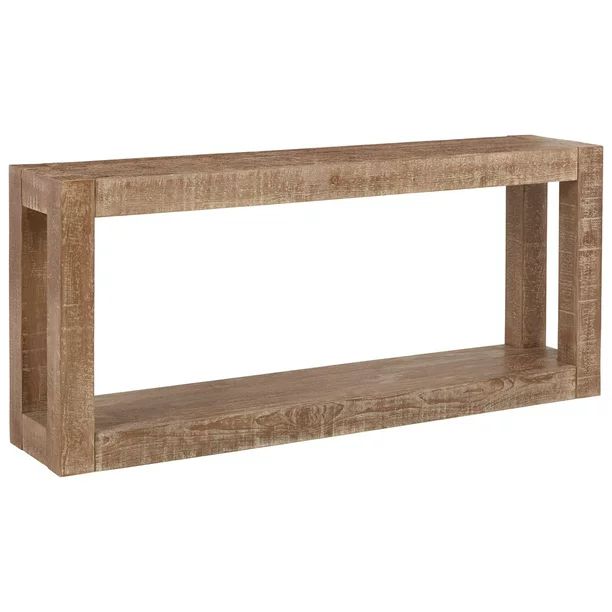 Signature Design by Ashley Waltleigh Pine Wood Modern Console Sofa Table, Distressed Brown - Walm... | Walmart (US)