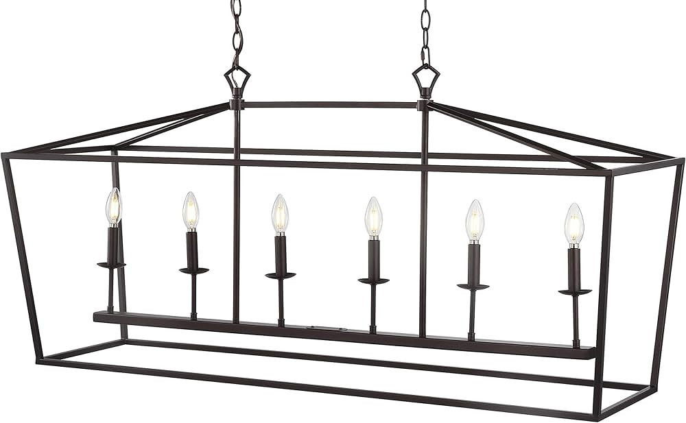 JONATHAN Y JYL7439A Pagoda Lantern Dimmable Adjustable Metal LED Pendant Classic Traditional Farm... | Amazon (US)