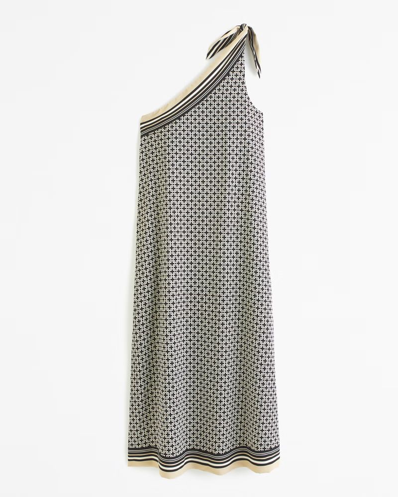 One-Shoulder Midi Dress | Abercrombie & Fitch (UK)
