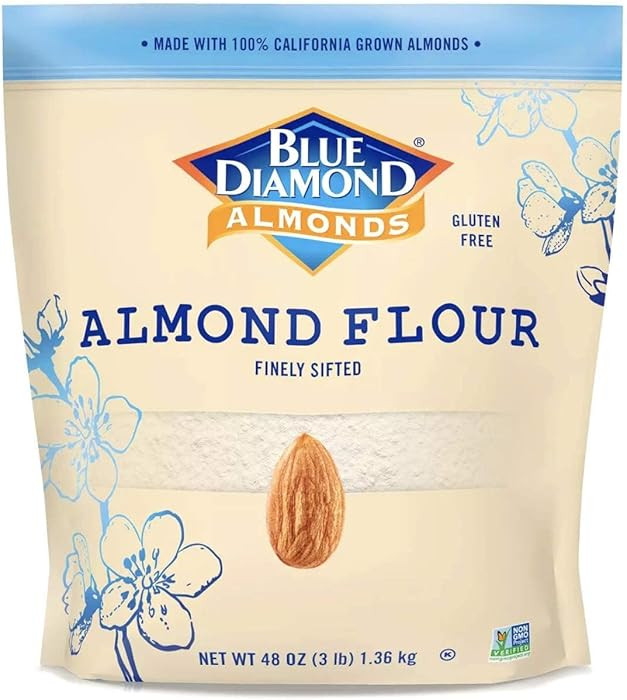 Blue Diamond Almonds Almond Flour, Gluten Free, Blanched, Finely Sifted, 48 oz | Amazon (US)
