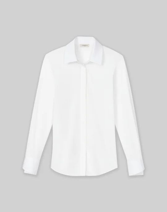 Wright Shirt In Italian Stretch Cotton | Lafayette 148 NY