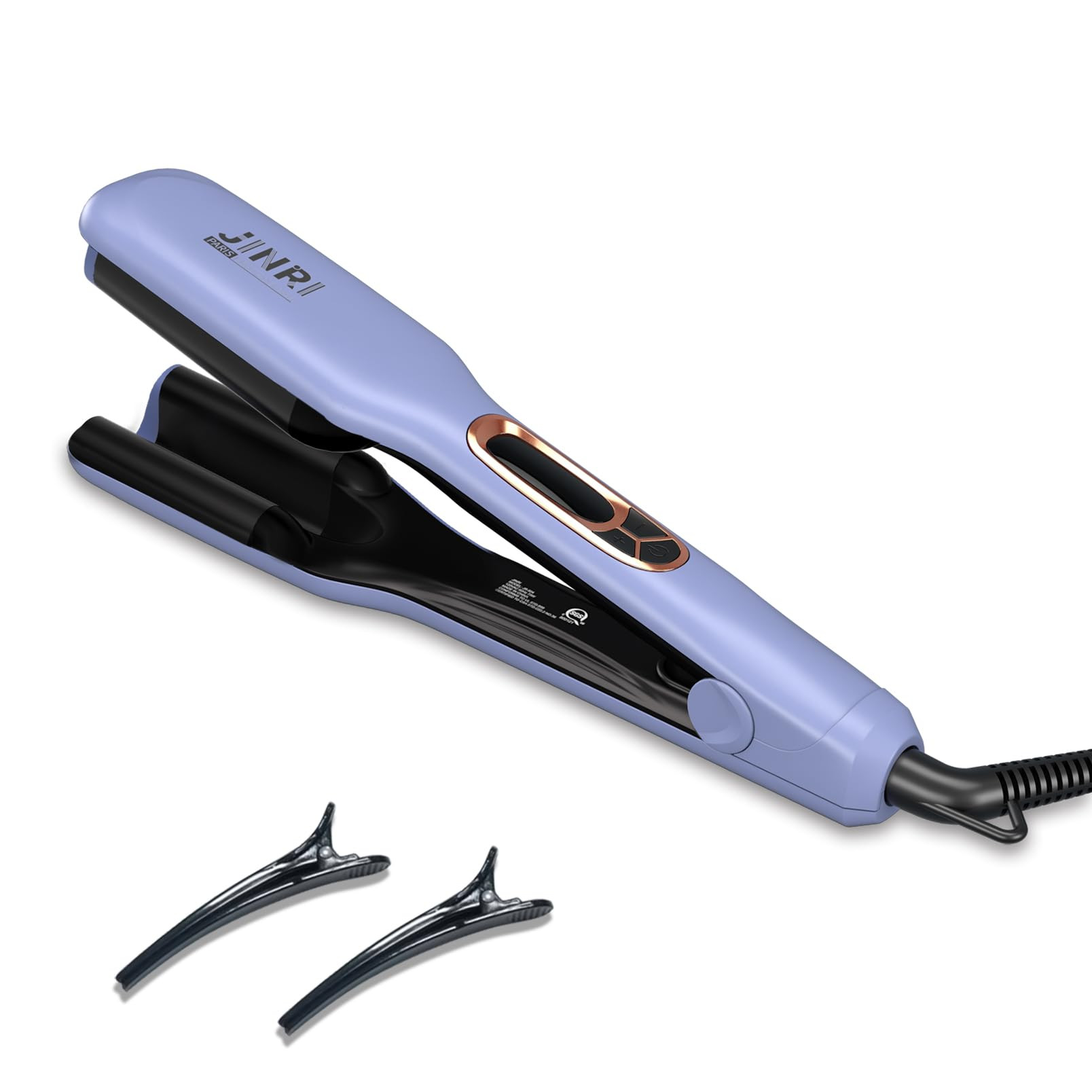 JINRI Hair Iron, Hair Brush, Pumped-Up Volume, Adjustable Temp, 360 ° Tail Rotation, Lasting Vol... | Amazon (US)