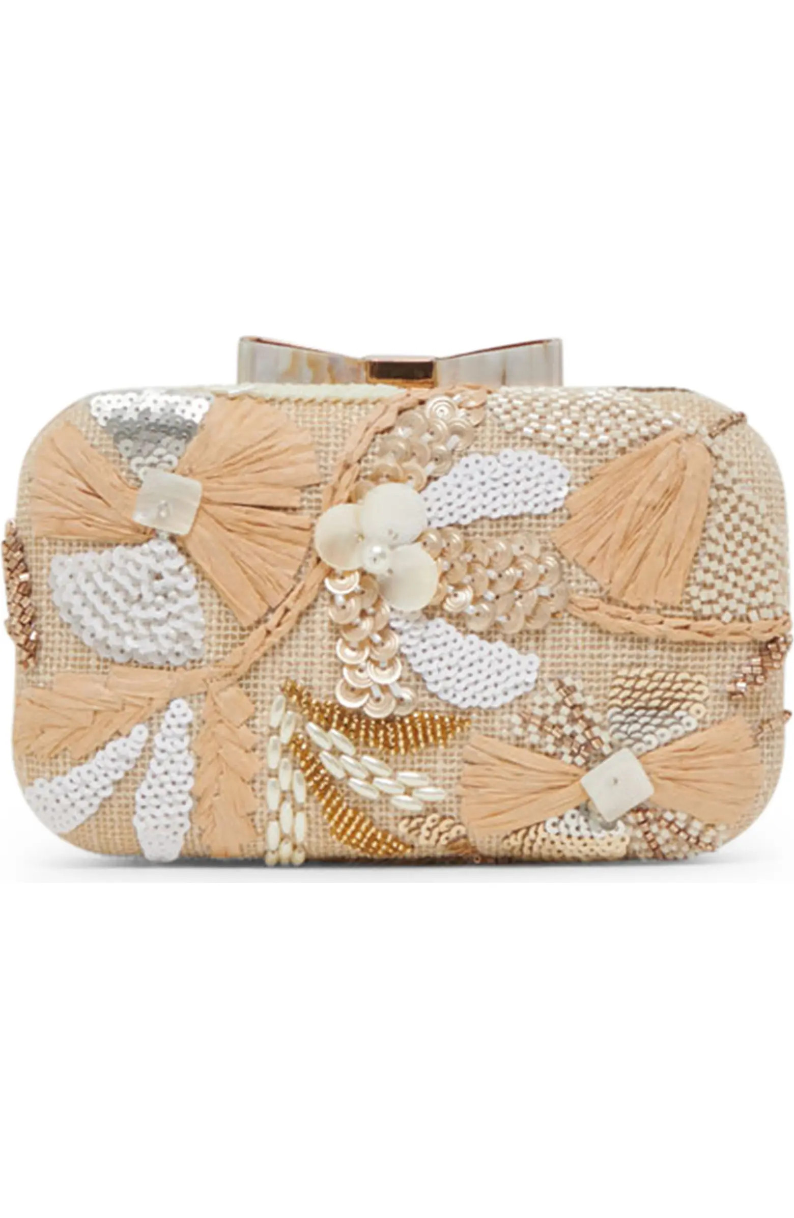Dolce Vita Daisy Beaded Raffia Convertible Clutch | Nordstrom | Nordstrom