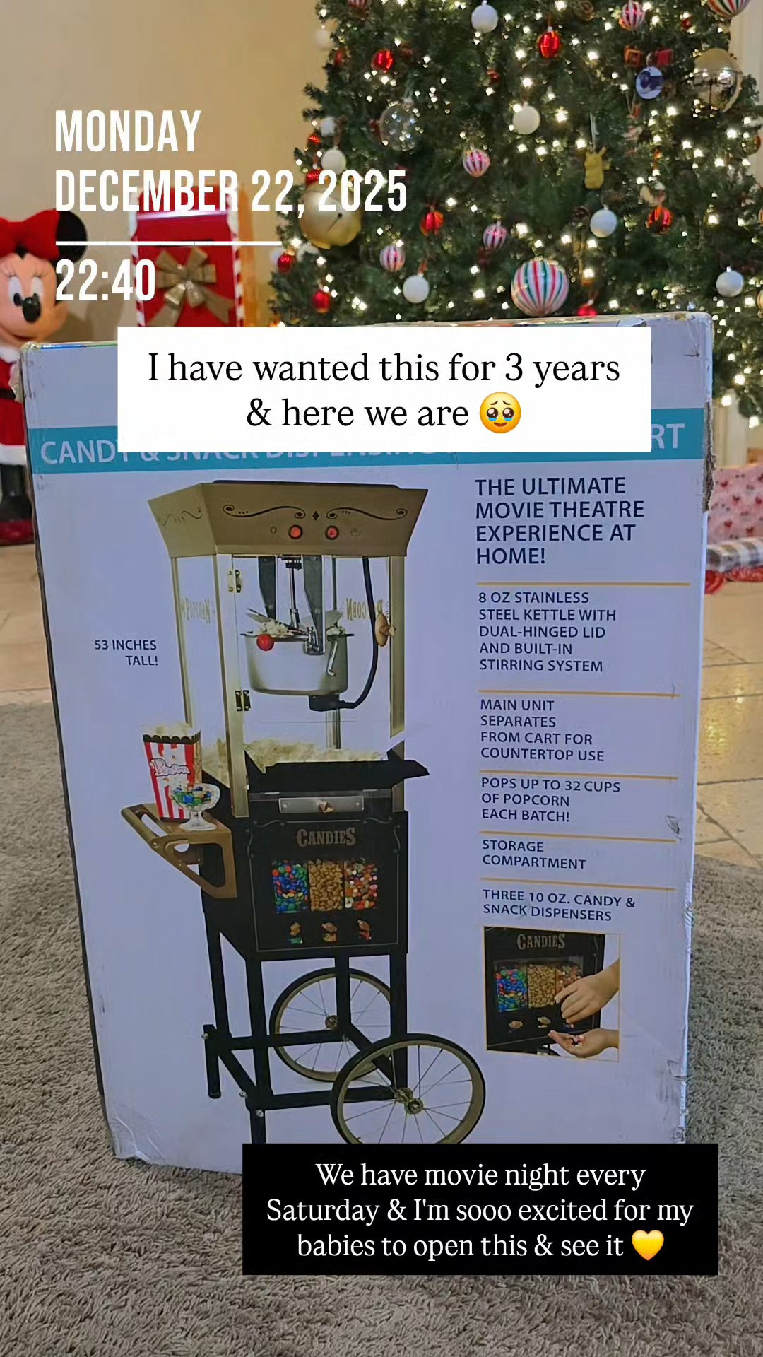 Shop my new popcorn machine with candy dispenser - I fell in love with this 3 years ago and finally bought it 😍 I wanted the white color originally.. I changed my mind last minute 😅 BUT the black just had my heart! Can't wait to use this for movie night my babies are gonna be sooo excited when they open this 🥹Remember get a price drop notification if you heart a post/save a product 😉 

✨️ P.S. if you follow, like, share, save, or shop my post (either here or @DisneyLoveLand).. thank you sooo much, I appreciate you! As always thanks sooo much for being here & shopping with me 🥹

| popcorn, popcorn machine, popcorn maker, popcorn bowl, popcorn bowls,  family movie night, Christmas, Christmas 2025, Christmas decor, movie night, movie room, outdoor movie, movie, outdoor movie night, nostalgia, candy jar, candy bar, fall boots, fall wedding, fall bags, fall clothes, fall capsule, fall coats, early fall, christmas front porch, fall fashion 2025, fall home, fall home decor, fall garland, Christmas decor, thanksgiving hosting, disneyloveland, stripes uk, stripe deutschland, stripe australia, disney halloween outfits, wedding guest, gift guide for her, Christmas outfit women, holiday outfits womens, gifts for men, stocking stuffers for, New Year’s Eve outfits, matching pajamas, Christmas tablesscape,  winter white outfits, insulated water resistant slip on mules, holiday dresses, coffee bar, tartan & plaid, travel outfits, cocktail dresses |
#LTKCyberWeek #LTKParties #LTKStyleTip #LTKSwim #LTKPets #LTKShoeCrush #LTKFamily #LTKItBag 

#LTKstorytime #LTKselfcare #LTKSaleAlert #LTKmorningroutine #LTKvlog #LTKGiftGuide #LTKKids #LTKTravel #LTKActive #LTKSeasonal #LTKgrwm #LTKfoodie #LTKmomlife #LTKMidsize #LTKdayinmylife #LTKPlusSize #LTKHome #LTKHoliday #LTKOver40 #LTKBeauty #LTKBump #LTKPetite #LTKootd #LTKfitnessgoals #LTKFindsUnder100 #LTKMens #LTKWorkwear #LTKWedding #LTKTall #LTKU #LTKFindsUnder50 #LTKBaby