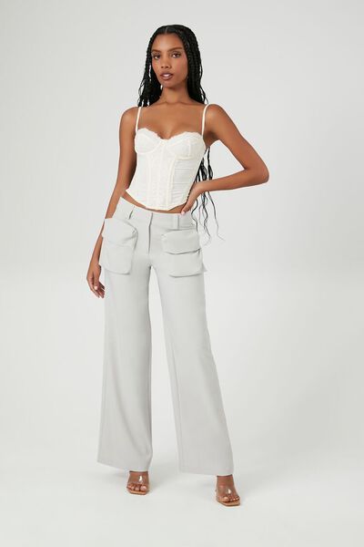 High-Rise Wide-Leg Cargo Pants | Forever 21