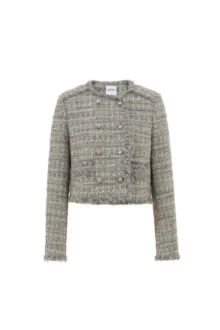 Pensée Double-Breasted Jacket in Lurex Tweed | Fabrique