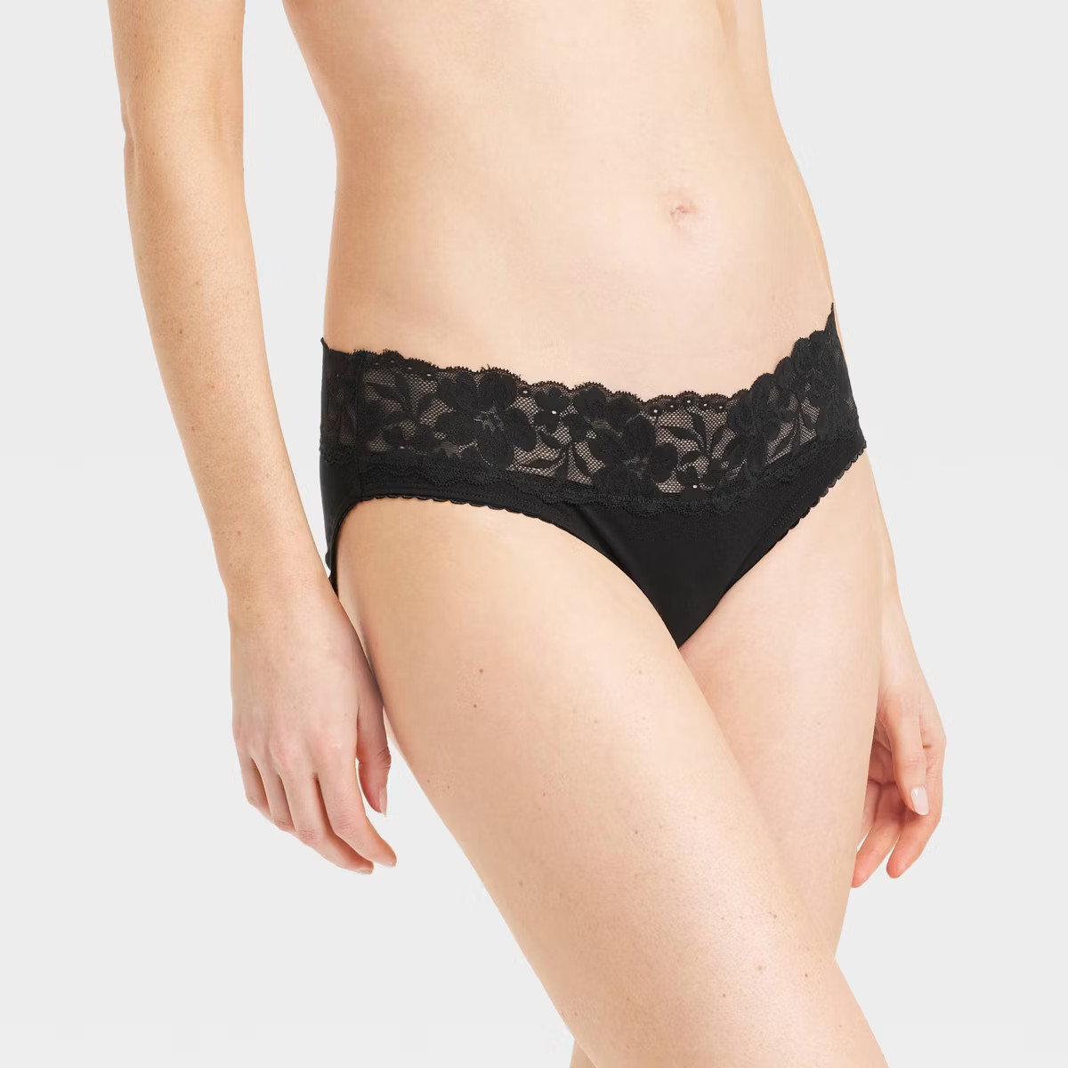 Women's Cotton Blend Bikini Underwear with Lace - Auden™ | Target