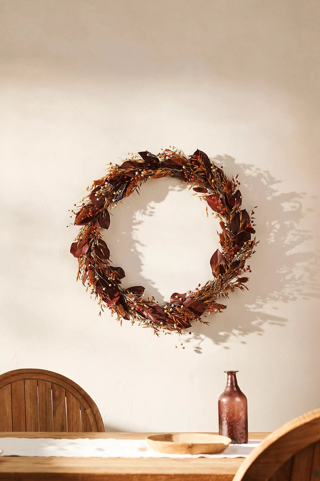 Preserved Oat + Flax Wreath | Terrain