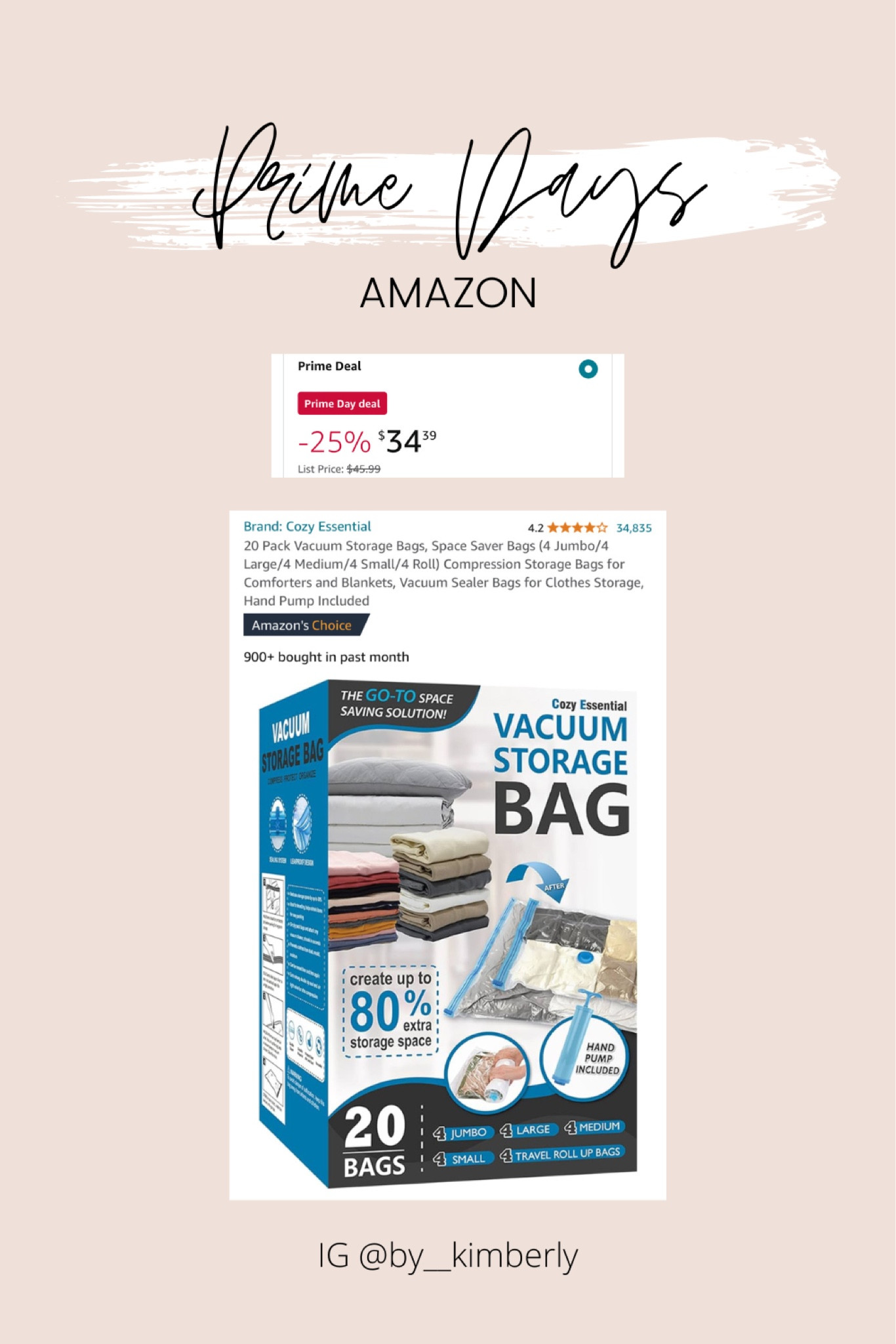 AMAZON PRIME DEALS - vacuum sealed bags!! 

#LTKfindsunder50 #LTKfamily #LTKhome