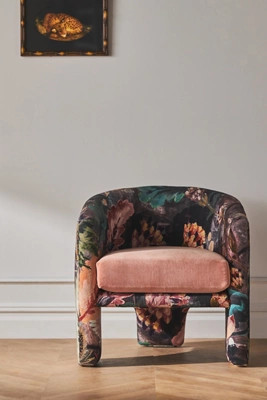 Effie Lena Velvet Tripod Chair | Anthropologie (US)