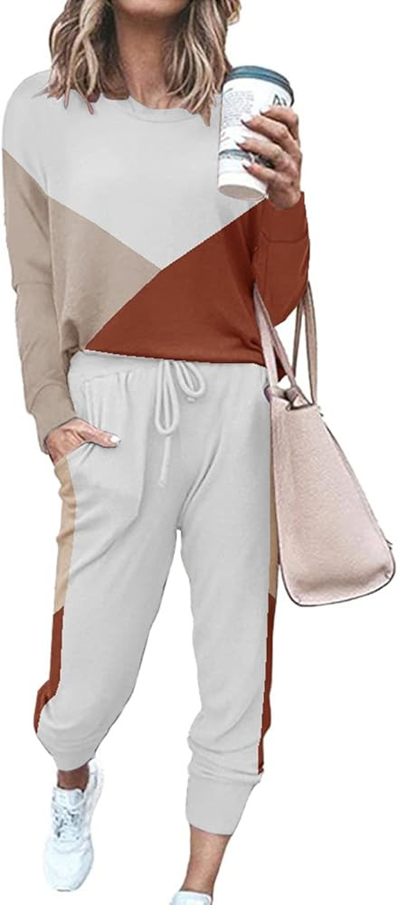 ETCYY NEW Lounge Sets for Women Sweatsuits Sets Two Piece Outfit Long Sleeve Pant Workout Athleti... | Amazon (US)