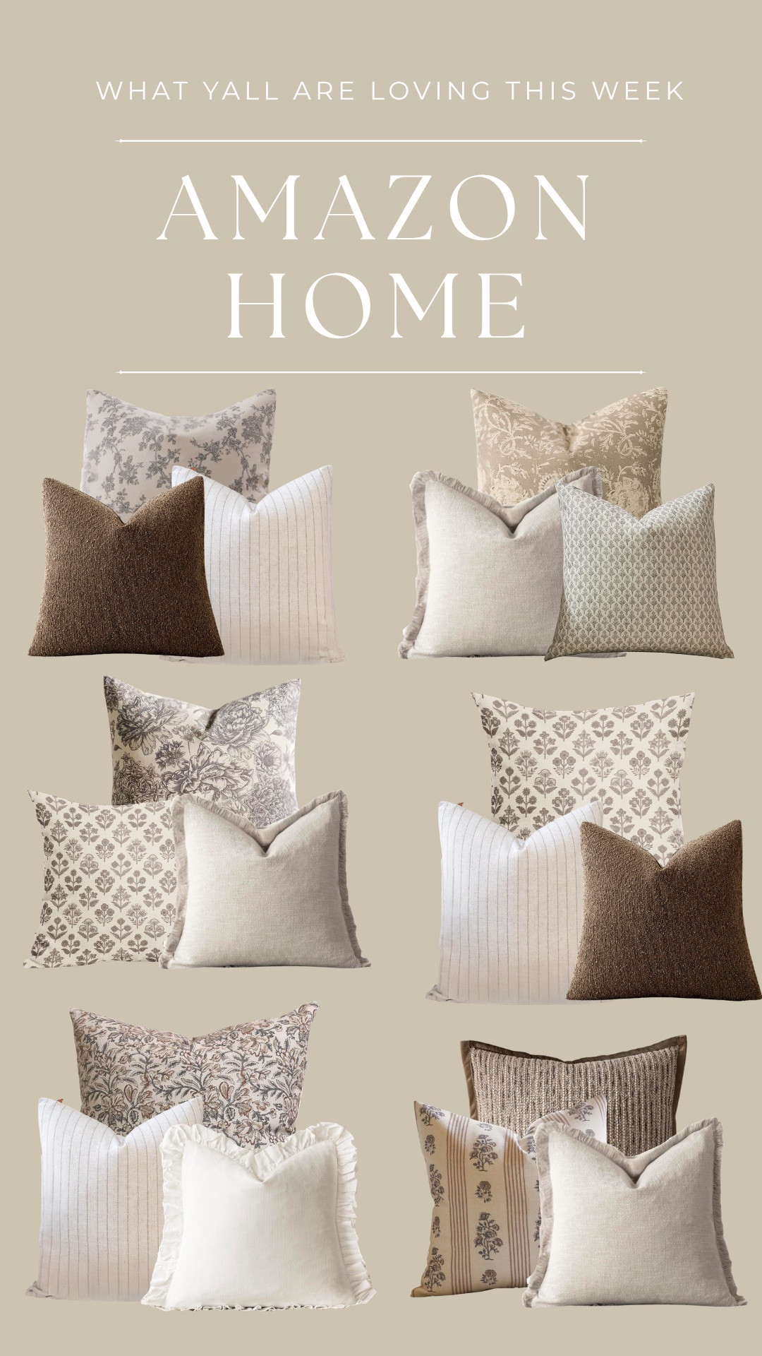 Neutral fun throw pillows! Adding textures is a good way to make neutral color pillows stand out ✨ 
• 
• 
• 
throw pillows, home decor, accent pillows, room refresh, living room decor, cozy accents, boho style, farmhouse chic, stylish throws, decorative 

 #LTKSeasonal #LTKOver40 #LTKHome