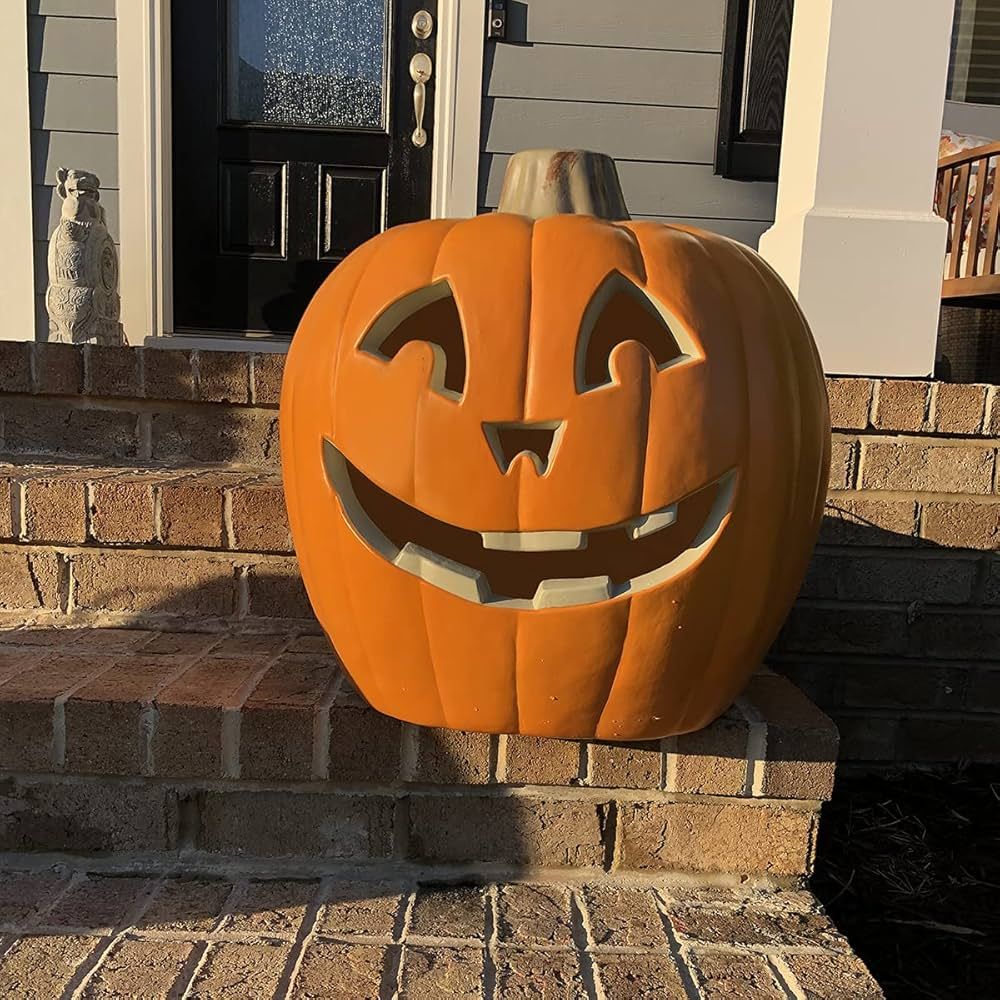 Jack O Lantern - Halloween Pumpkin Lantern with Pre-lit LED Bulb - Gaint Indoor/Outdoor Light Up ... | Amazon (US)