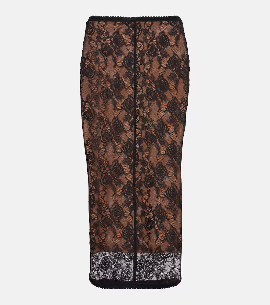 Self-Portrait Sheer lace midi skirt | Mytheresa (DACH)