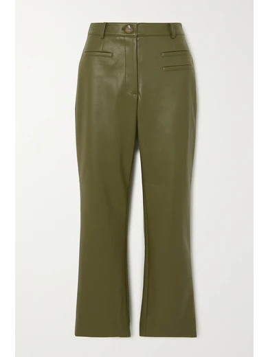 + NET SUSTAIN Finley cropped faux leather slim-fit pants | NET-A-PORTER (US)