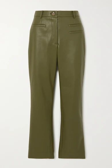 + NET SUSTAIN Finley cropped faux leather slim-fit pants | NET-A-PORTER (US)