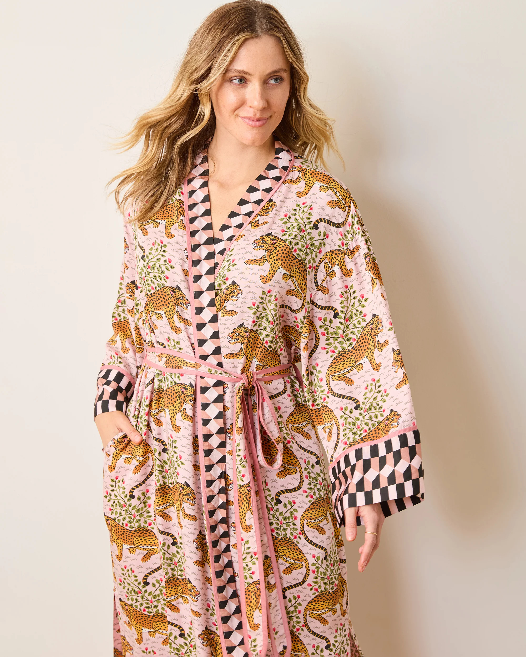 Bagheera - Eco Satin Robe - Blush | Printfresh
