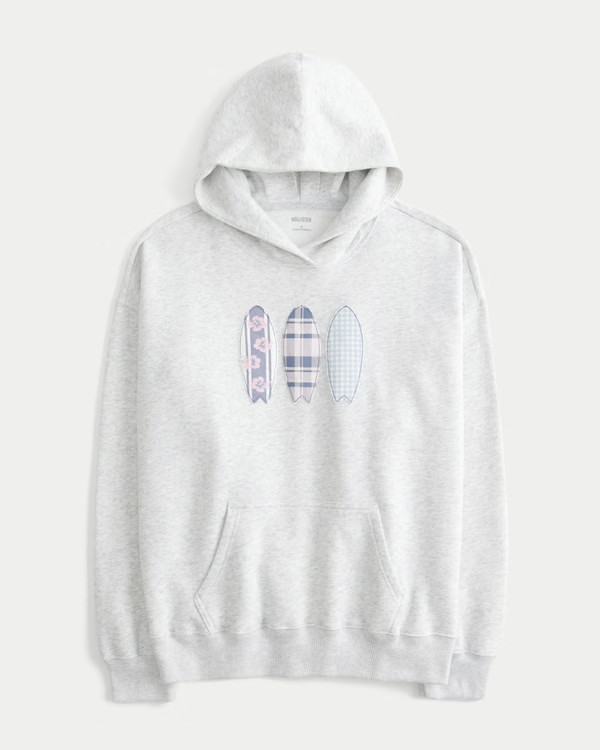 Oversized Surfboard Graphic Hoodie | Hollister (US)
