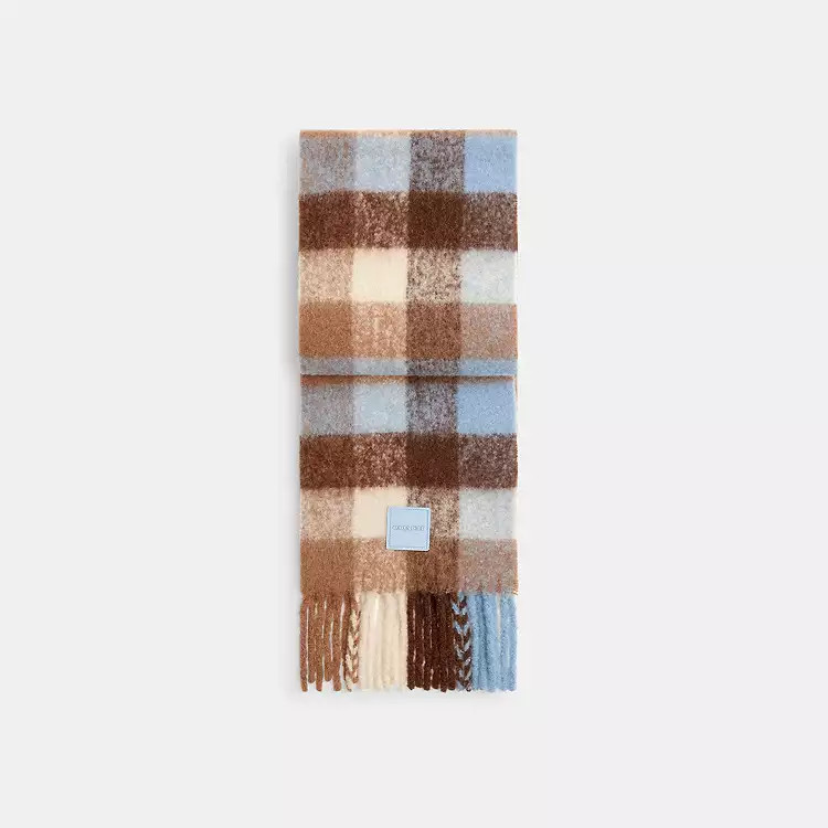 Oversized Plaid Muffler | Coach Outlet US