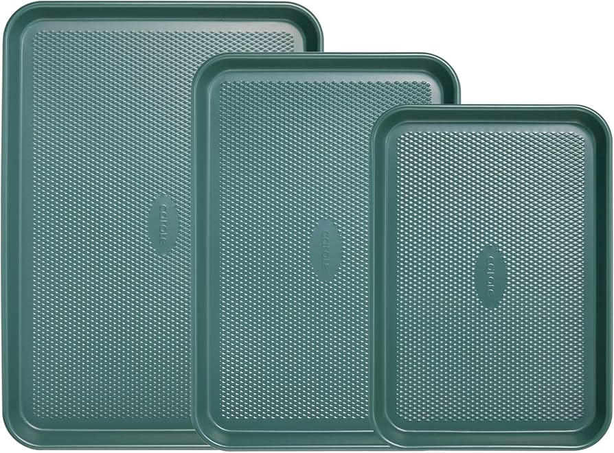 CAROTE 3-Piece Baking Pan Set - Bakeware Set, Baking Sheet Set Including 13 Inch 15 Inch 17 Inch ... | Amazon (US)