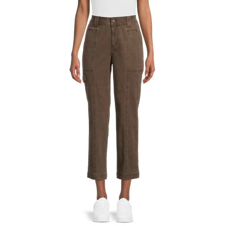 Time and Tru Women's Straight Utility Pants, 27" Inseam for Regular, Sizes 2-18 - Walmart.com | Walmart (US)