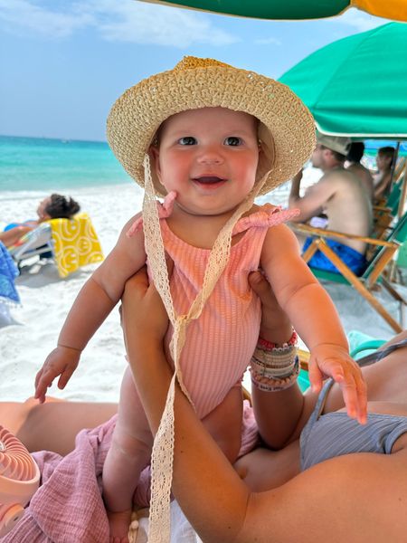Baby swimsuit
Baby straw hat 
Baby at the beach 
Beach baby 

#LTKbaby #LTKswim #LTKfamily