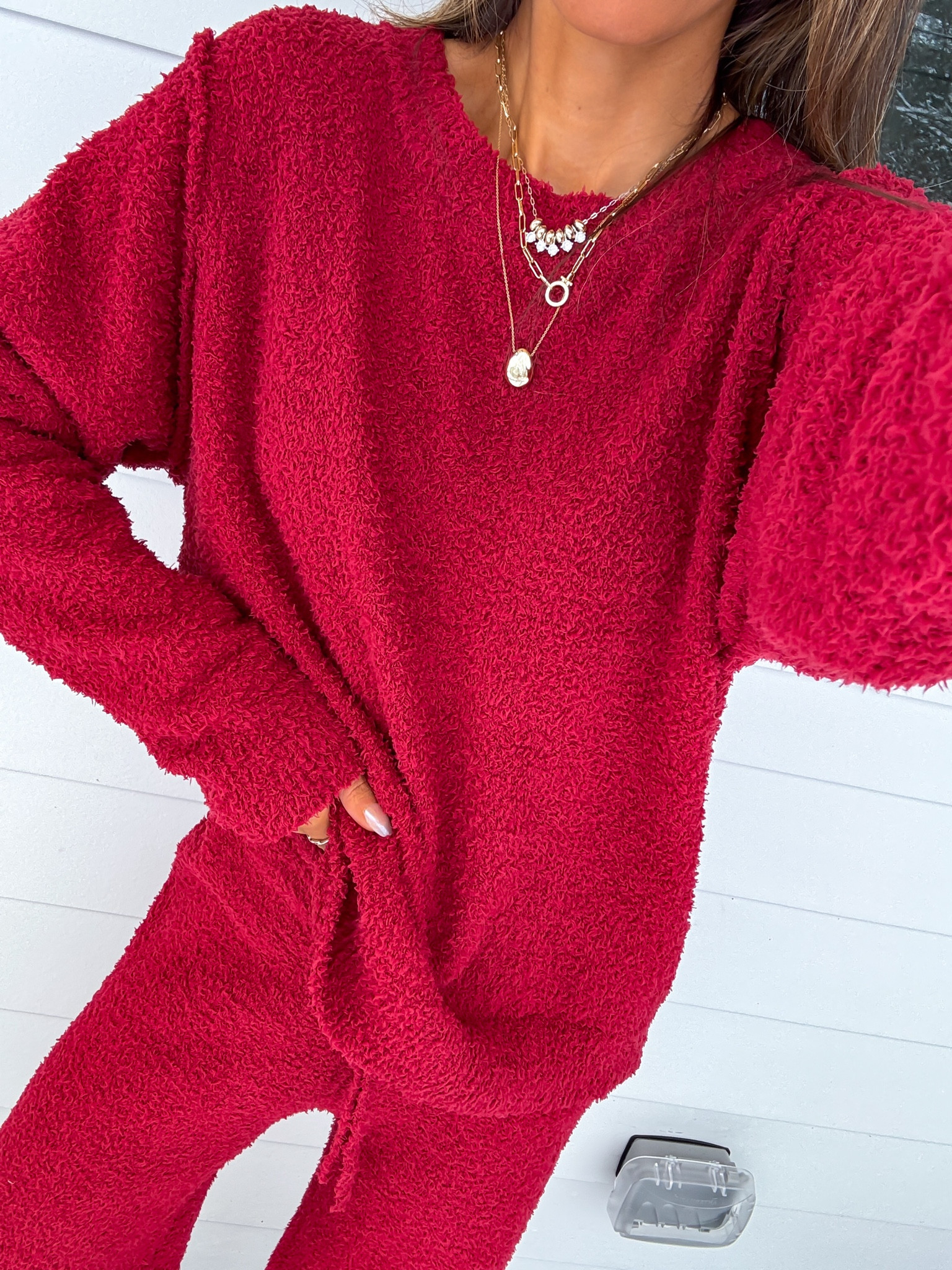 Wearing a small fuzzy soft two piece set 

#LTKSeasonal #LTKGiftGuide #LTKFindsUnder50