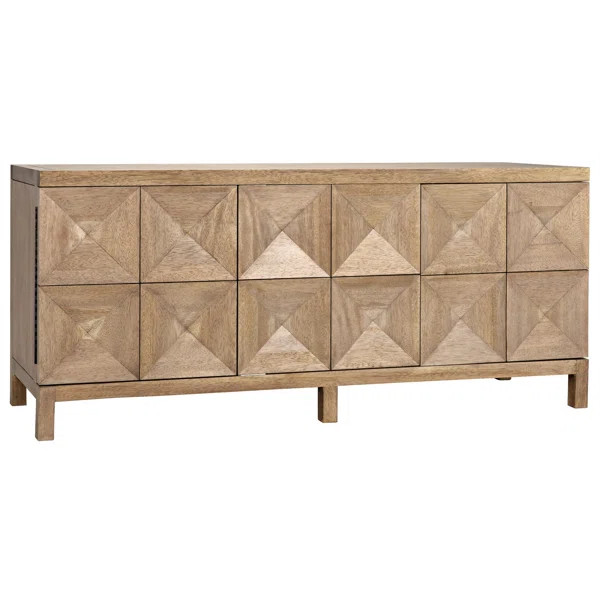Quadrant 76" Wide Walnut Wood Sideboard | Wayfair Professional