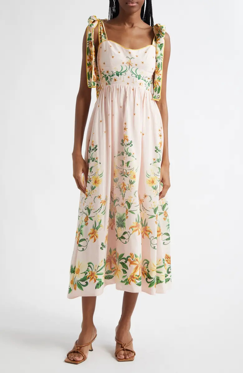 Botanical Beauty Cotton Blend Sundress | Nordstrom