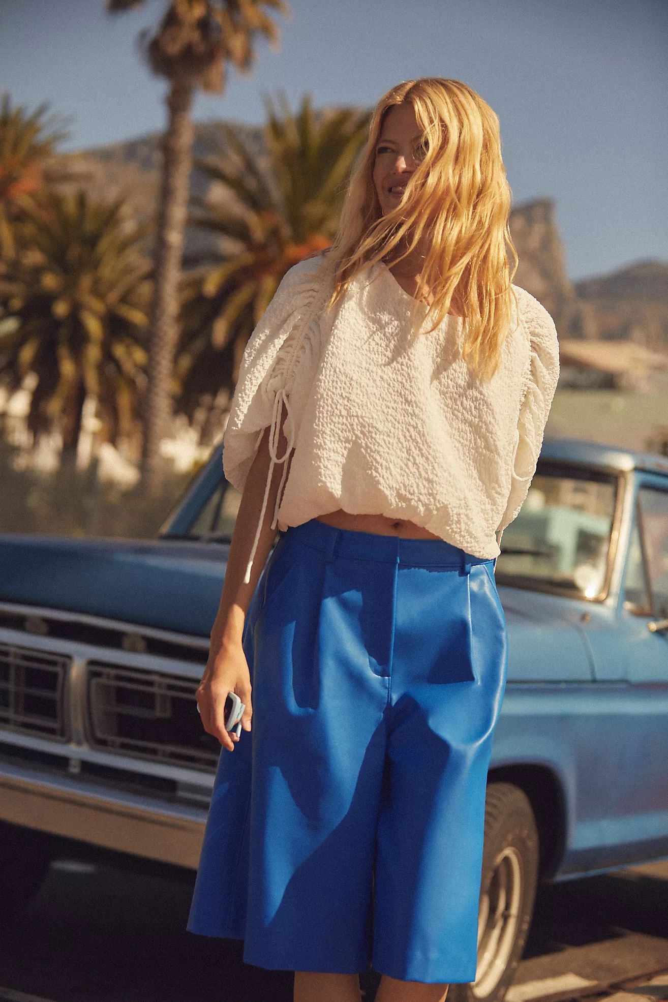 Hutch Faux Leather Long Shorts | Anthropologie (US)